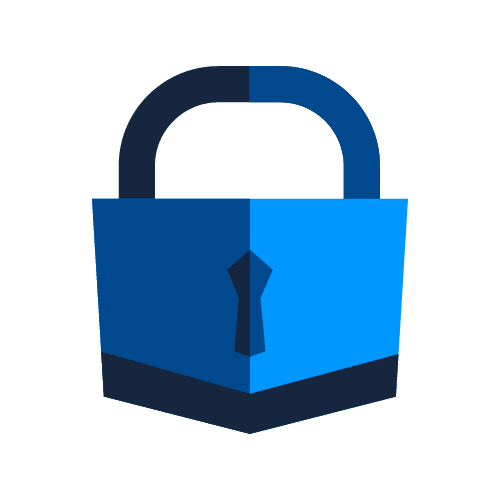 Security icon blue